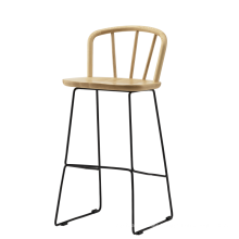 Classic Kitchen Bar High Chair swivel Solid Wood